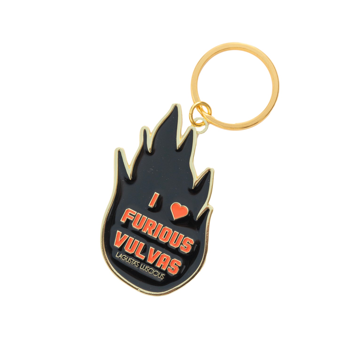 'I ♡ Furious Vulvas' Keychain